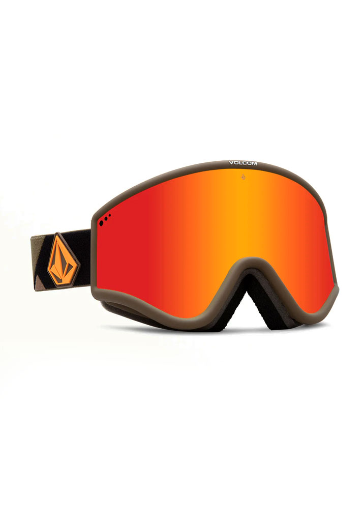 MASCHERA SNOWBOARD VOLCOM YAE MILITARY GOLD RED CHROME + BL U