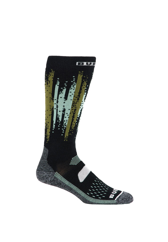 CALZE SNOWBOARD BURTON W PERFORMANCE MIDWEIGHT SOCKS SOFT SAGE STRIPE S-M (Size S-M)