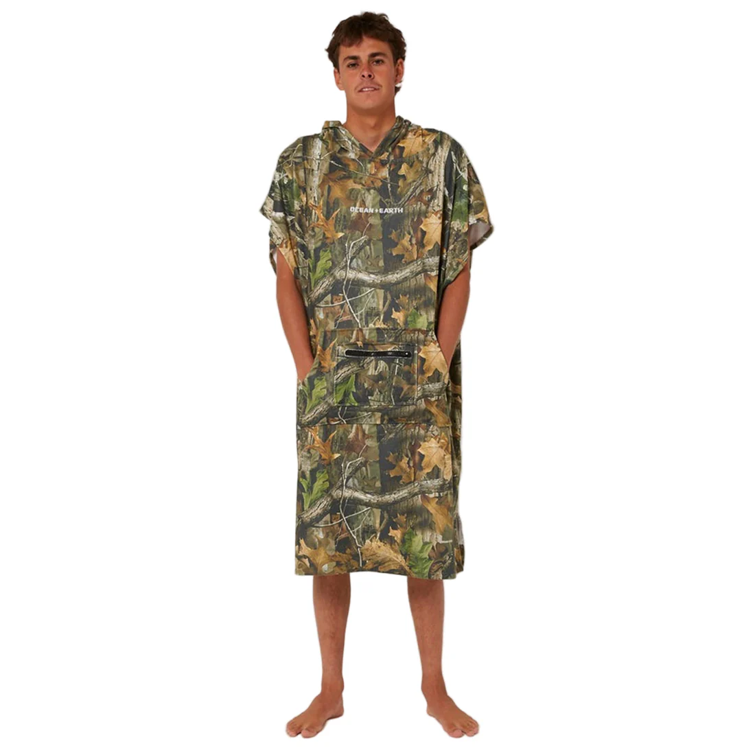 Ocean & Earth Mens Real Camo Hooded Poncho