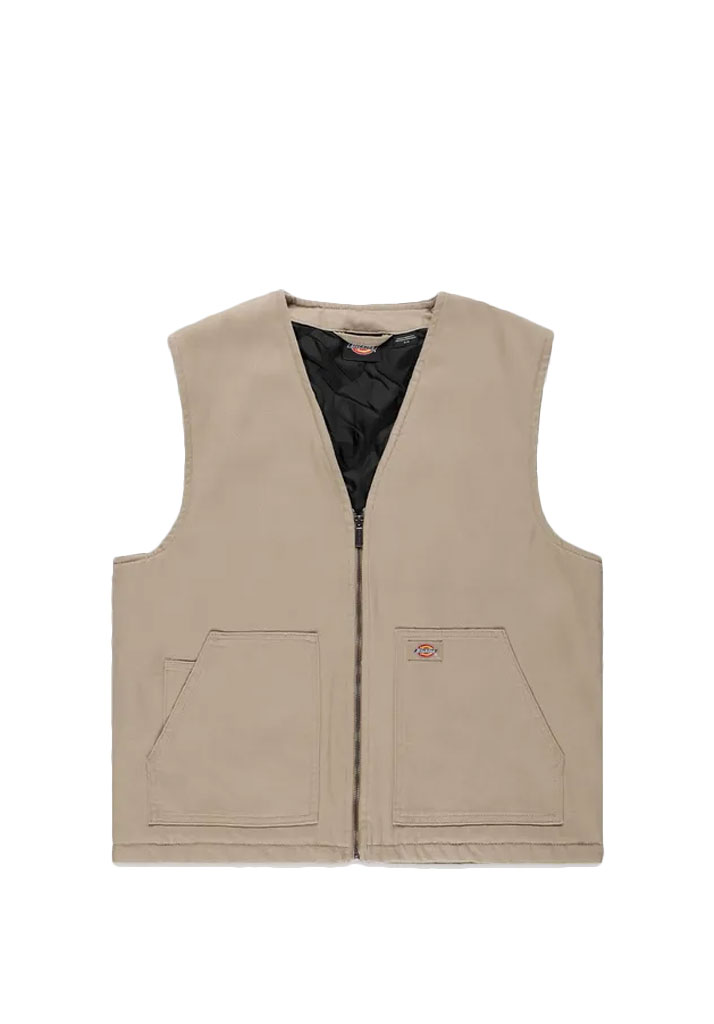 GIACCA DICKIES DUCK CANVAS SUMMER VEST STONE WASHED DESERT SAND L (Size L)