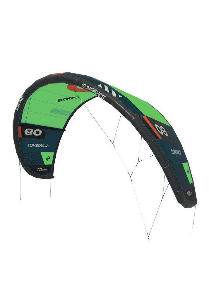 VELA KITESURF SLINGSHOT CODE V2 GREEN 9m (Size 9m)
