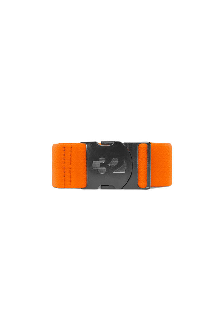 CINTURA 32 THIRTYTWO 32 CUT OUT BELT ORANGE