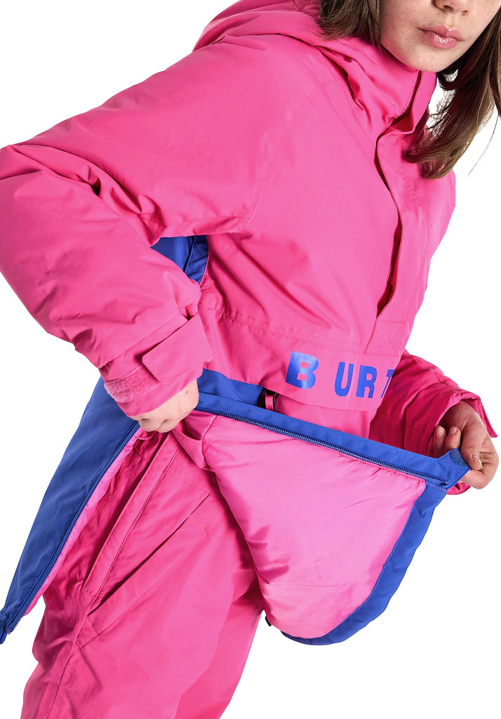 GIACCA SNOWBOARD BURTON KIDS' FROSTNER 2L ANORAK JACKET FUCHSIA FUSION AMPARO BLUE M (Size M)