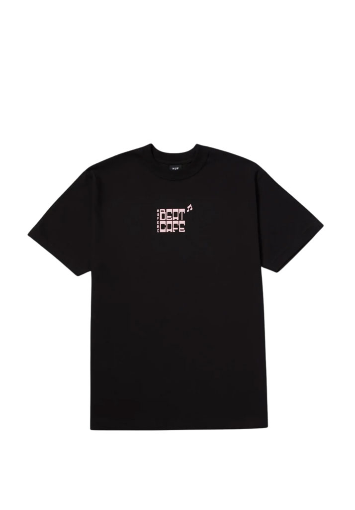 T-SHIRT MANICHE CORTE HUF BEAT CAFE S/S TEE BLACK S (Size S)
