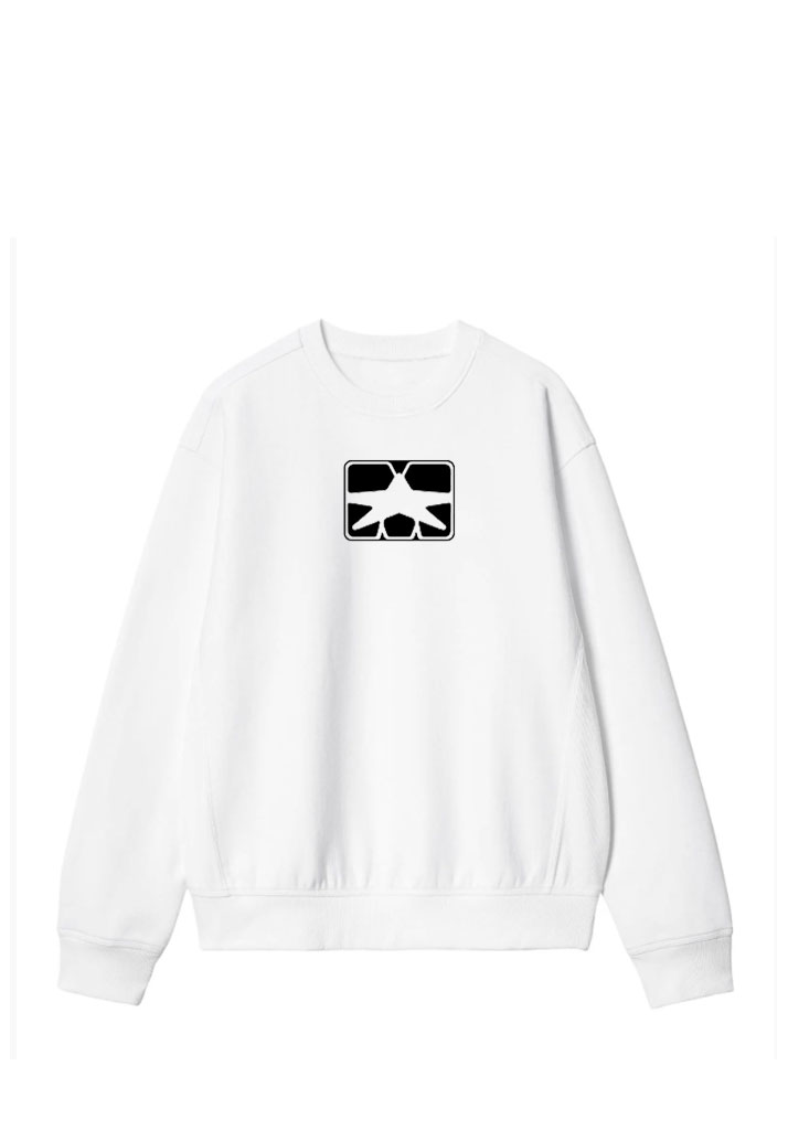 FELPA GIROCOLLO MINOIA BOARD CO SOUL CREW WHITE M (Taglia M)