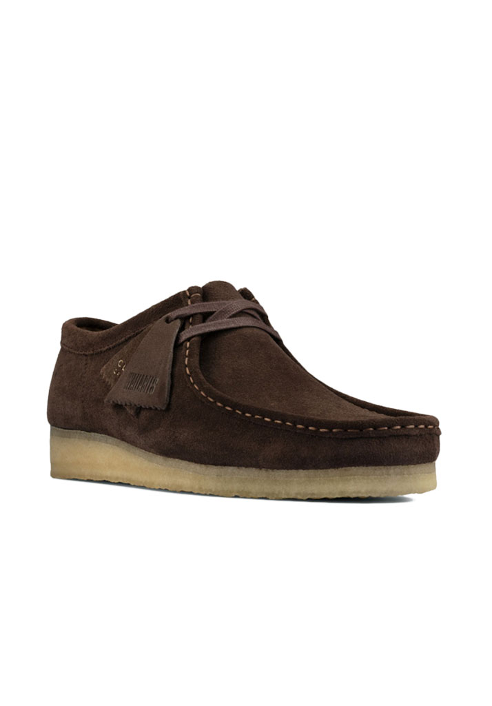 SCARPE CASUAL CLARKS WALLABEE DARK BROWN SUEDE 42 (Taglia 42)