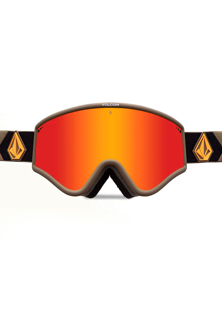 MASCHERA SNOWBOARD VOLCOM YAE MILITARY GOLD RED CHROME + BL U