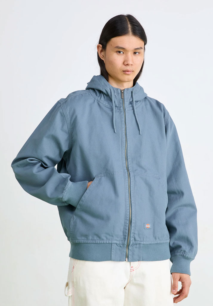 GIACCA DICKIES DUCK CANVAS HOODED UNLINED JACKET STORMY WEATHER S (Size S)