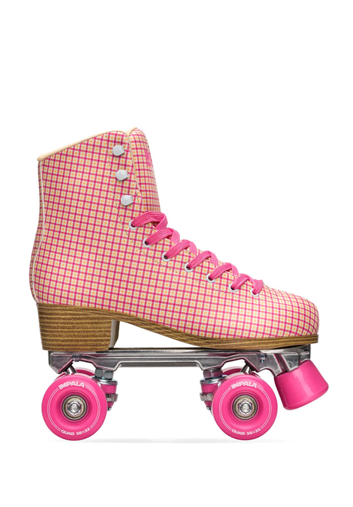 PATTINI IMPALA QUAD SKATE PINK TARTAN 39 (Size 39)