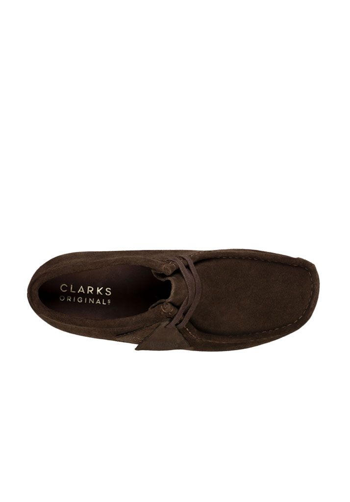 SCARPE CASUAL CLARKS WALLABEE DARK BROWN SUEDE 41 (Taglia 41)
