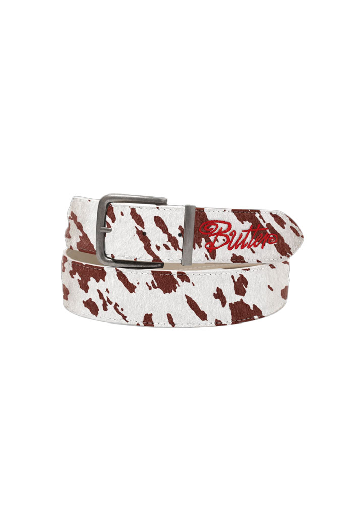 CINTURA BUTTER GOODS ANIMAL HIDE BELT COW U
