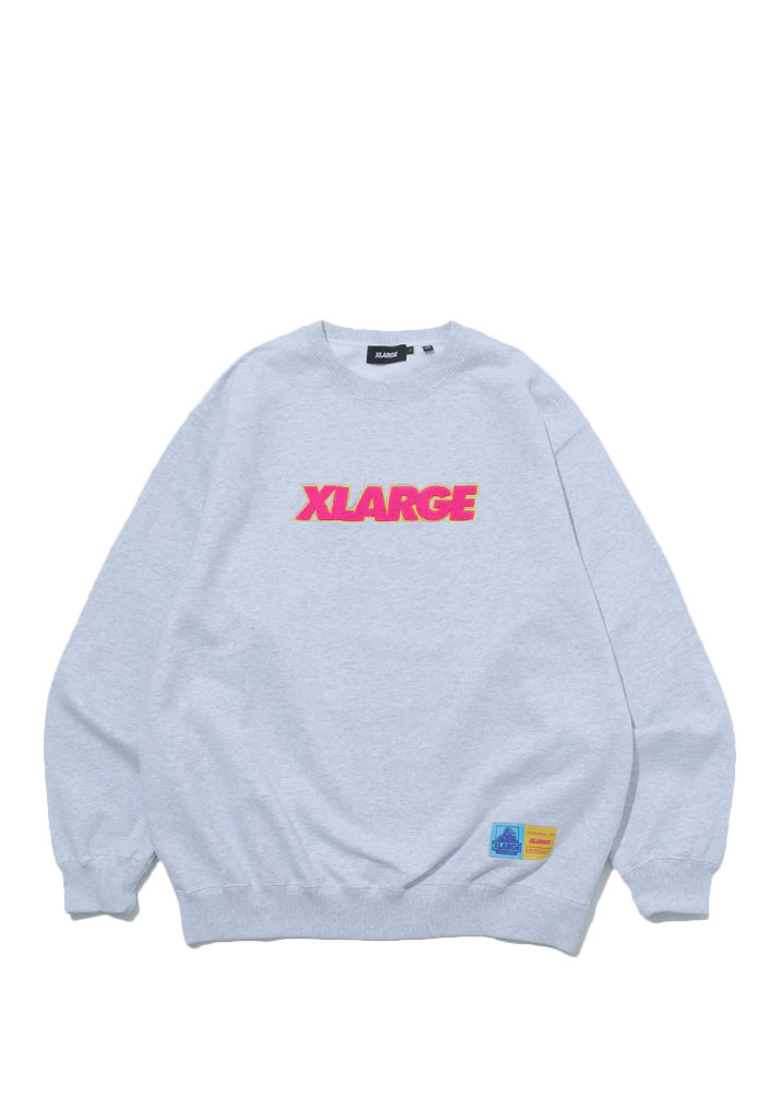 FELPA GIROCOLLO X-LARGE STANDARD LOGO CREWNECK SWEATSHIRT ASH S (Size S)
