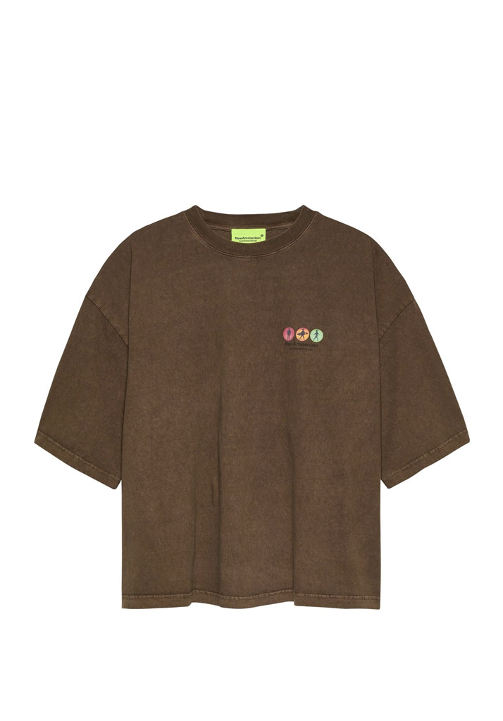 T-SHIRT MANICHE CORTE NEW AMSTERDAM TRAFFIC TEE BROWN M (Size M)