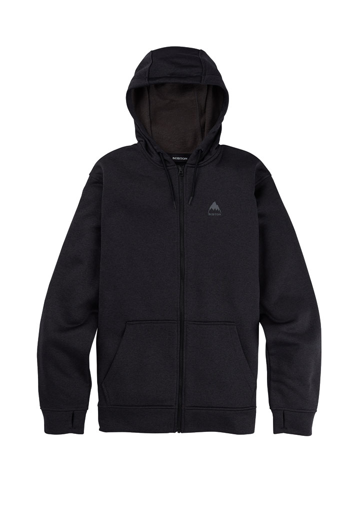 FELPA TERMICA BURTON OAK FULL-ZIP HOODIE GRAY HEATHER TRUE BLACK S (Size S)