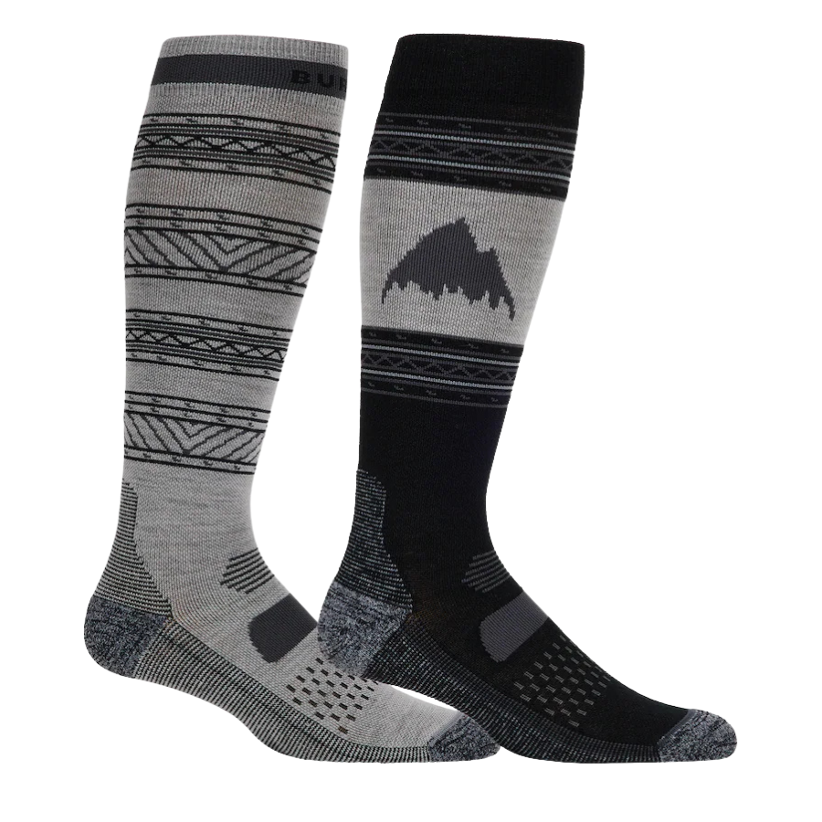 Burton Men's Performance Lightweight Sock 2 Pack (MEDIUM, TRUE BLACK)