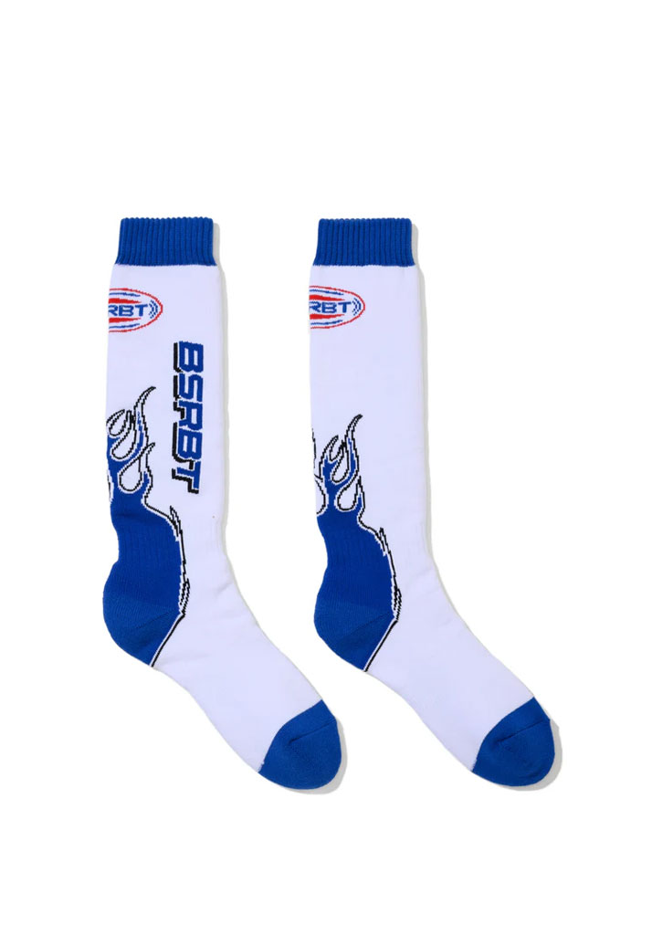 CALZE SNOWBOARD BSRABBIT BSRBT FLAME SNOWBOARD SOCKS WHITE M (Size M)