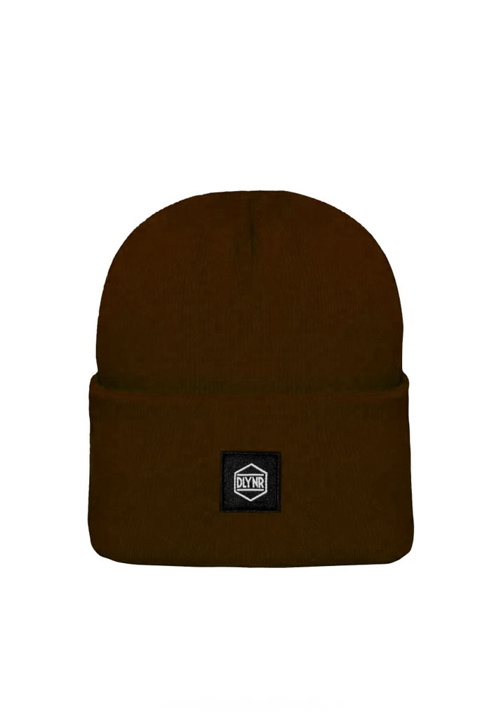 BERRETTA DOLLY NOIRE CLASSIC LOGO LABEL BEANIE BROWN