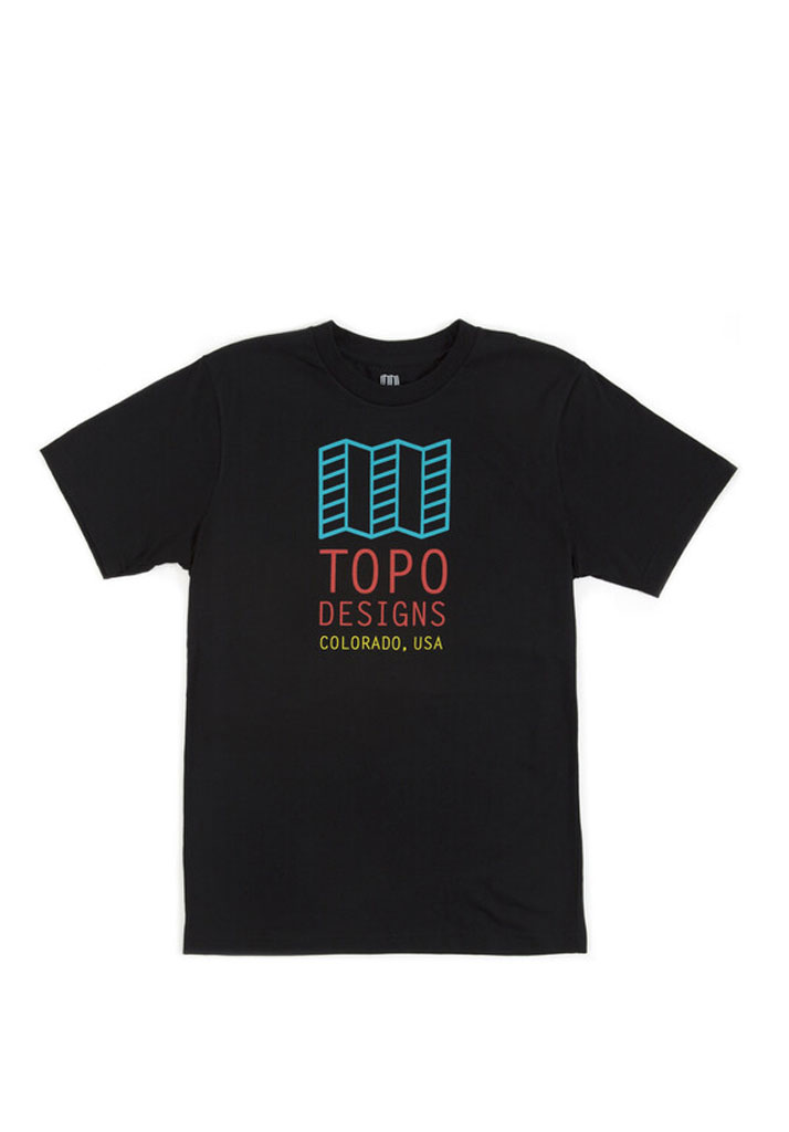 T-SHIRT MANICHE CORTE TOPO DESIGN ORIGINAL LOGO TEE BLACK S (Size S)