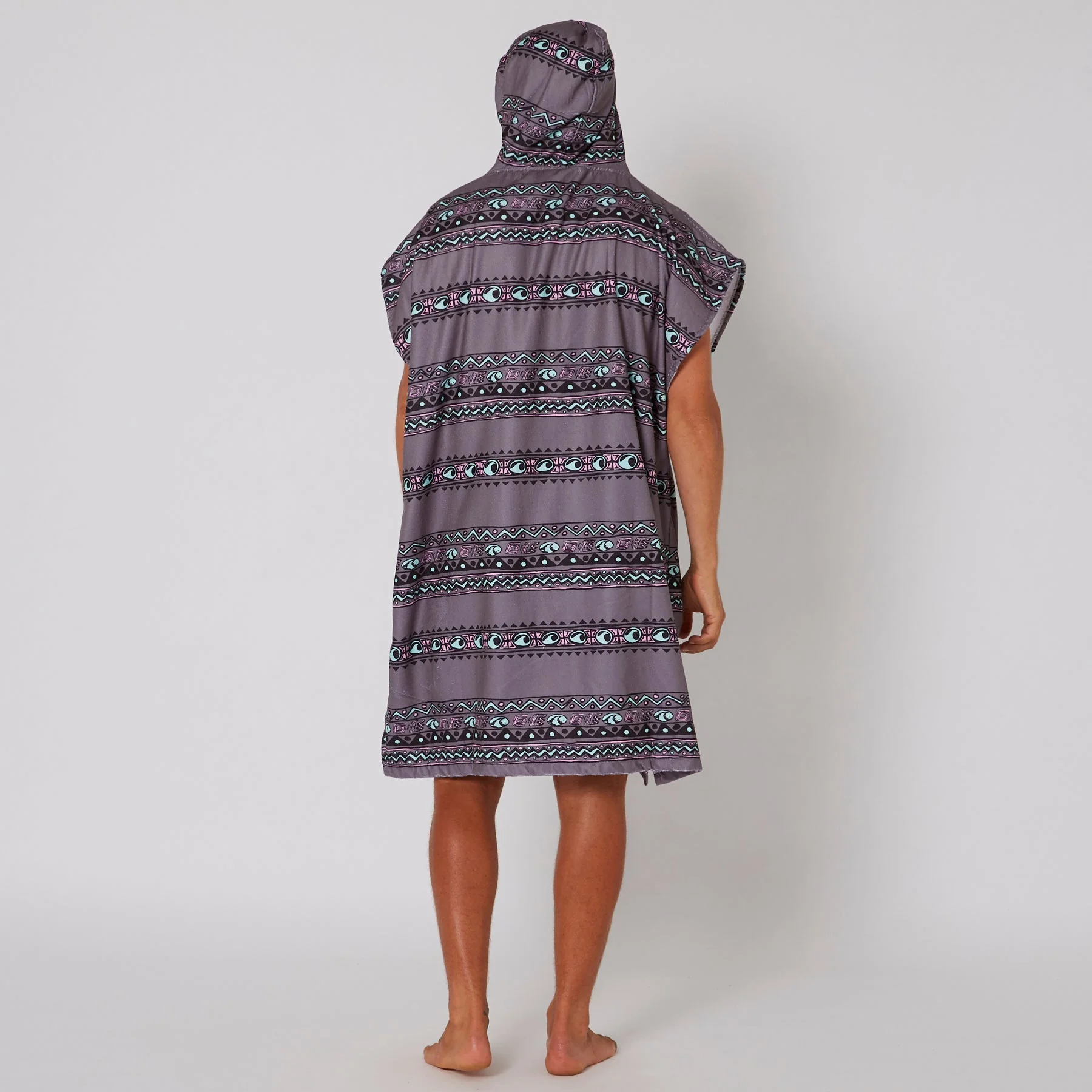 Ocean & Earth Mens Digital Hooded Poncho - Color : Charcoal