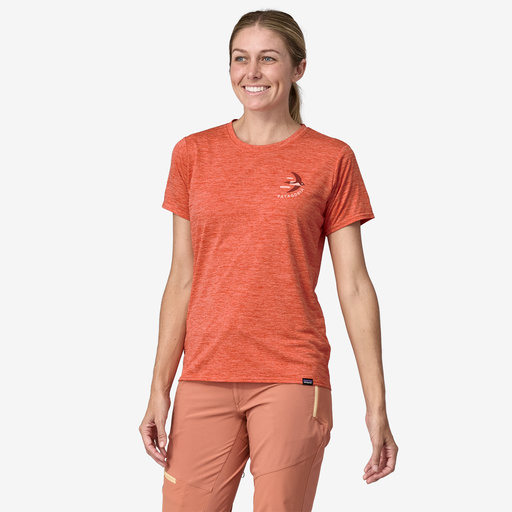 Patagonia W'S Capilene® Cool Daily Graphic Shirt - Lands (M, FEATHER GREY)