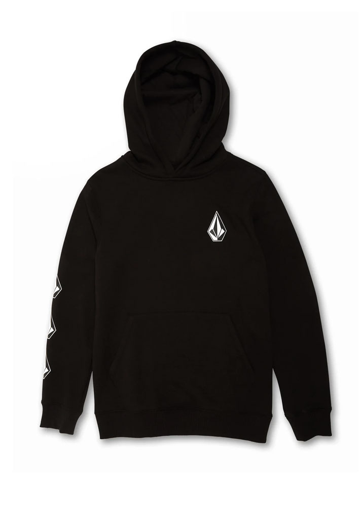 FELPA CAPPUCCIO VOLCOM ICONIC STONE PO BLACK L (Size L)