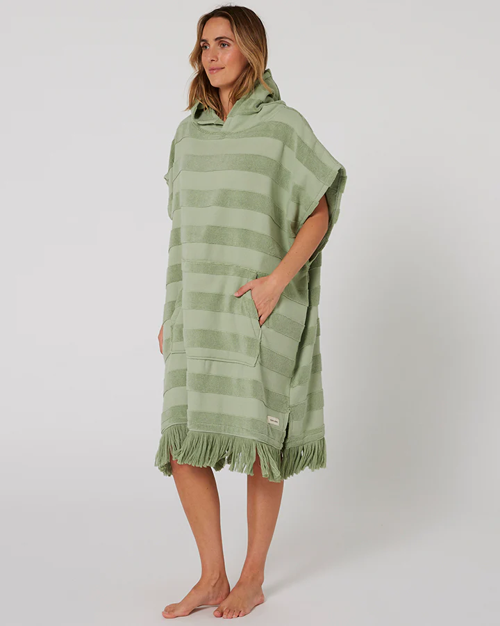 Ocean & Earth Ladies Layz Hooded Poncho - Color : Sage