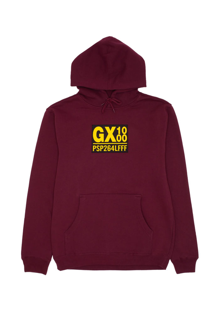 FELPA CAPPUCCIO GX1000 PSP HOODIE BURGUNDY M (Size M)