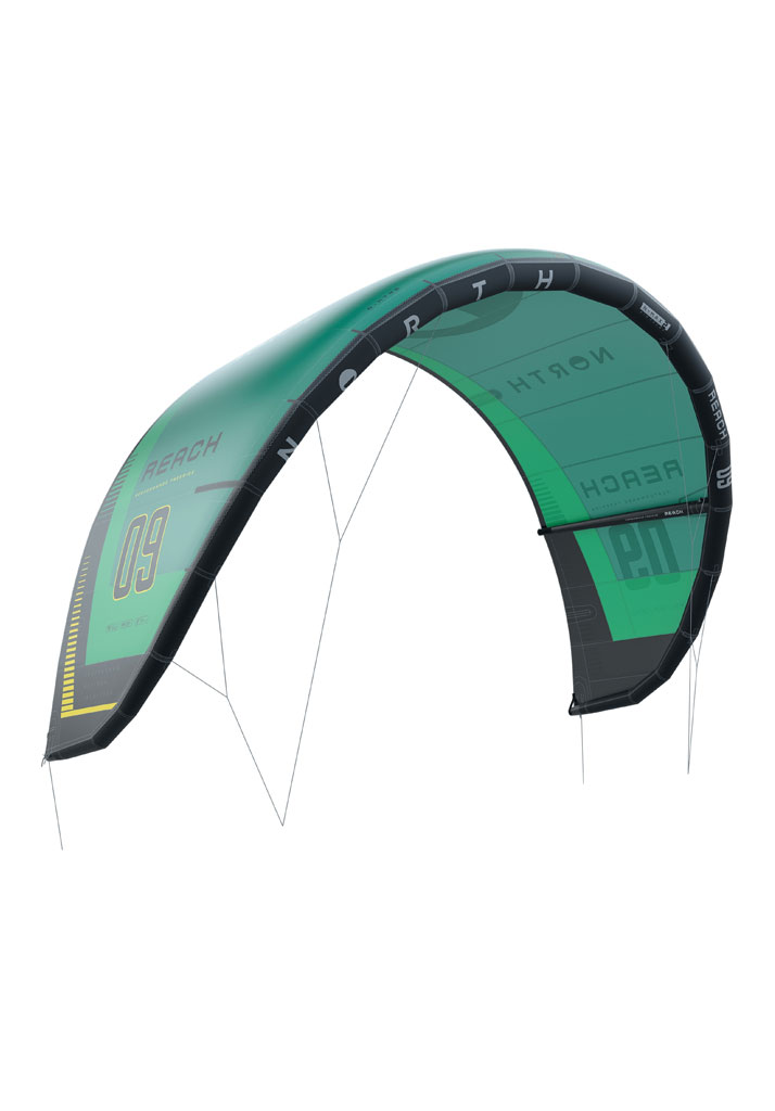 VELA KITESURF NORTH KITEBOARDING REACH KITE 2025 629 MARINE GREEN 12m (Size 12m)