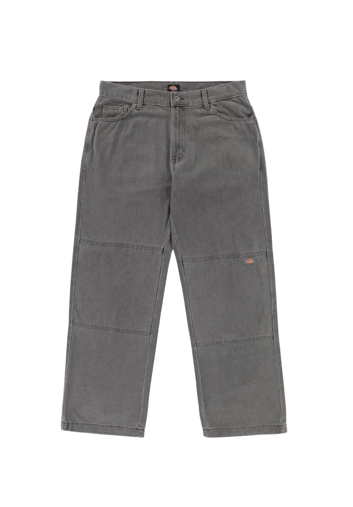 JEANS DICKIES DOUBLE KNEE DENIM PANT GREY WASH TINTED 30X32 (Size 30x32)