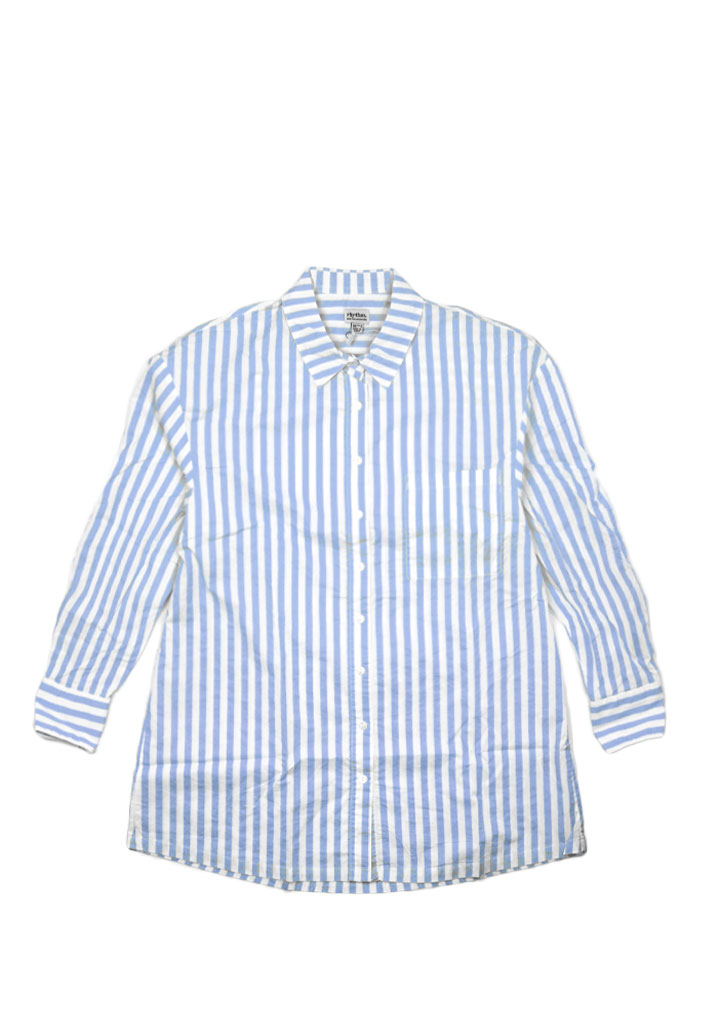 CAMICIA MANICHE LUNGHE RHYTHM SICILY OVERSIZED SHIRT WHISPER BLUE M (Taglia M)