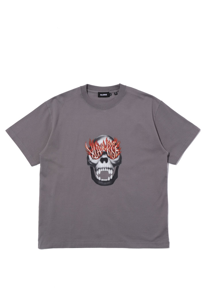 T-SHIRT MANICHE CORTE X-LARGE SKULL IN FLAMES S/S TEE CHARCOAL S (Size S)