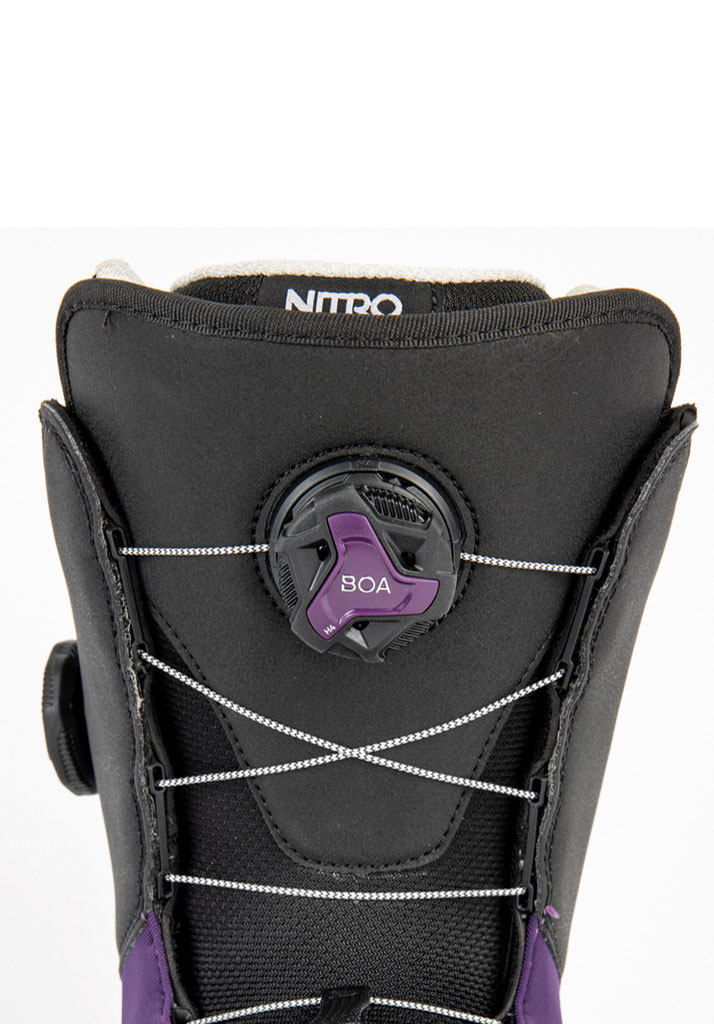 SCARPONI SNOWBOARD NITRO SCALA BOA 2024 BLACK PURPLE 37 1/3 (Size 37 1/3)