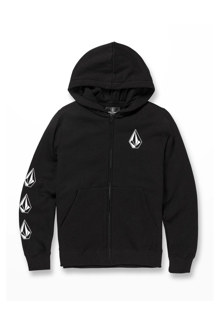 FELPA CAPPUCCIO VOLCOM ICONIC STONE ZIP BLACK M (Size M)