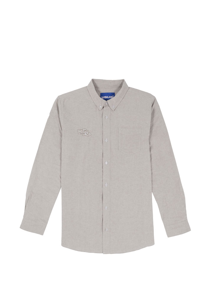 CAMICIA MANICHE LUNGHE USUAL TAG GREY S (Taglia S)