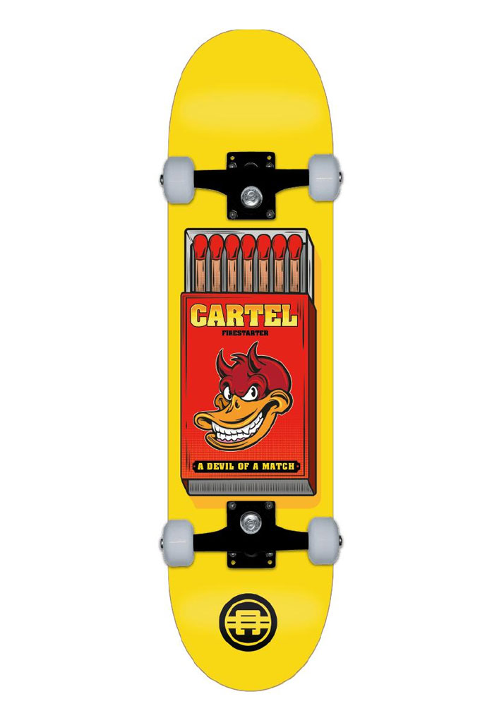 SKATE COMPLETO CARTEL SKATE FIRESTARTER 8.0"