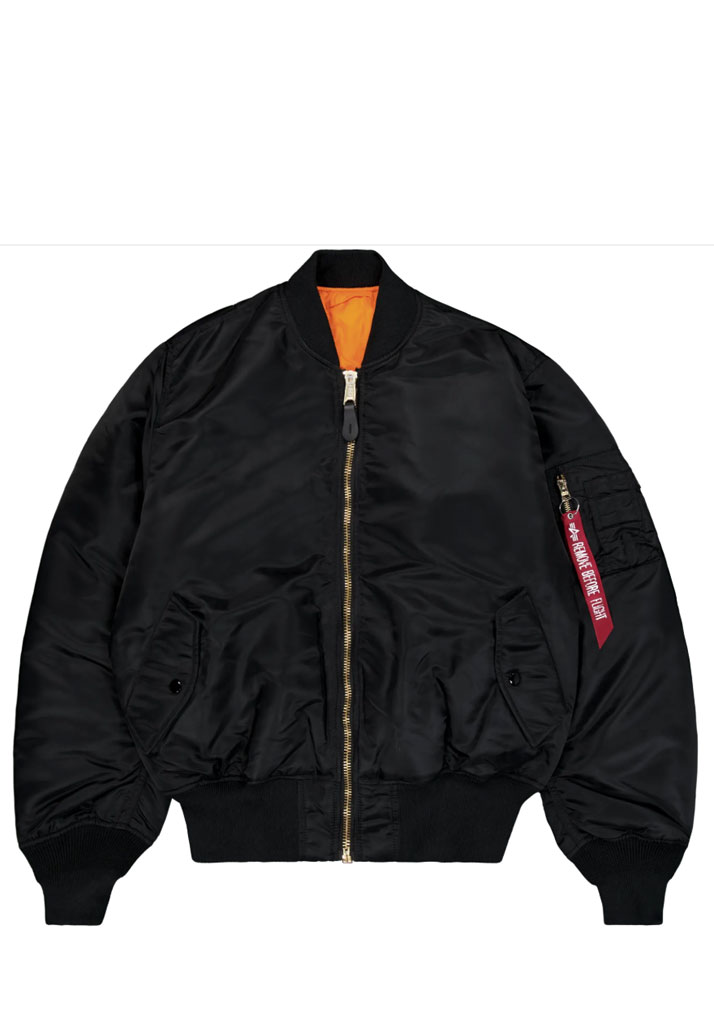 GIACCA ALPHA INDUSTRIES MA-1 HERITAGE BLACK M (Size M)