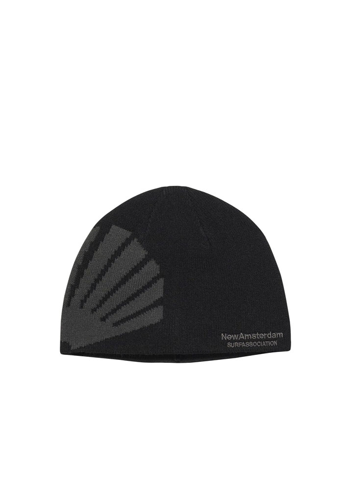 BERRETTA NEW AMSTERDAM OYSTER BEANIE BLACK CAVIAR U